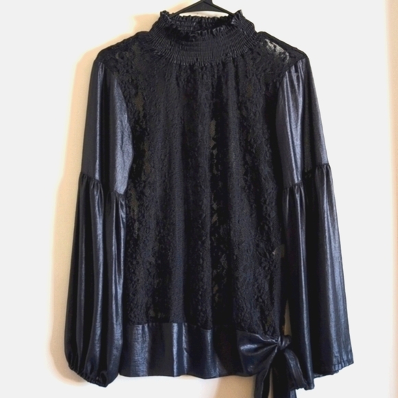 NINA Floral Mesh Long Sleeve Top - Picture 7 of 9